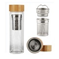 350ml Borosilicate Glass Water Bottle with Tea and Water Separation Infuser1