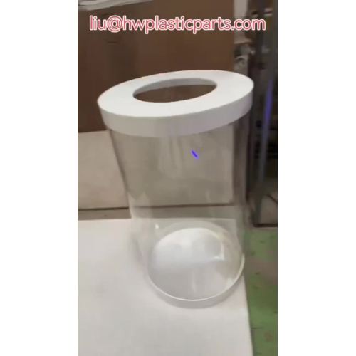 Custom plastic storage bucket white