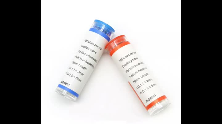 Blue and red capillary tube