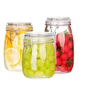 500ml 700ml Manufacturer wholesale sealed glass bottle storage tank kitchen food tank with buckle1