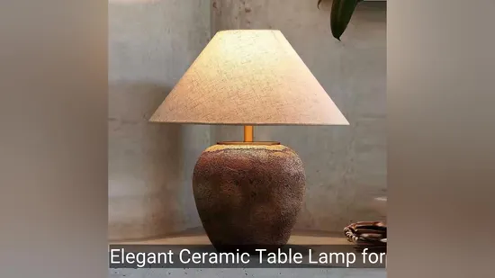 Candeeiro de mesa de cerâmica elegante para quarto e decoração do hotel1
