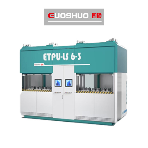 Guoshuo lança máquina de moldagem de espuma ETPU multiestações ETPU-LS 6-3 para produção de material de almofadas esportivas