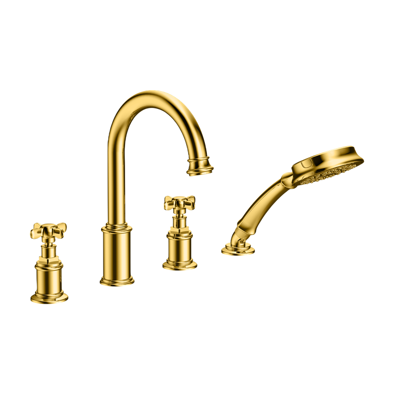 Rim Mounted Bathtub Faucets Gold