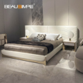 Modern High-End Luxury Bed for Master Bedroom Simple Popular DesignItalian Mansion Smart Widescreen Custom Large-Sized Bed1