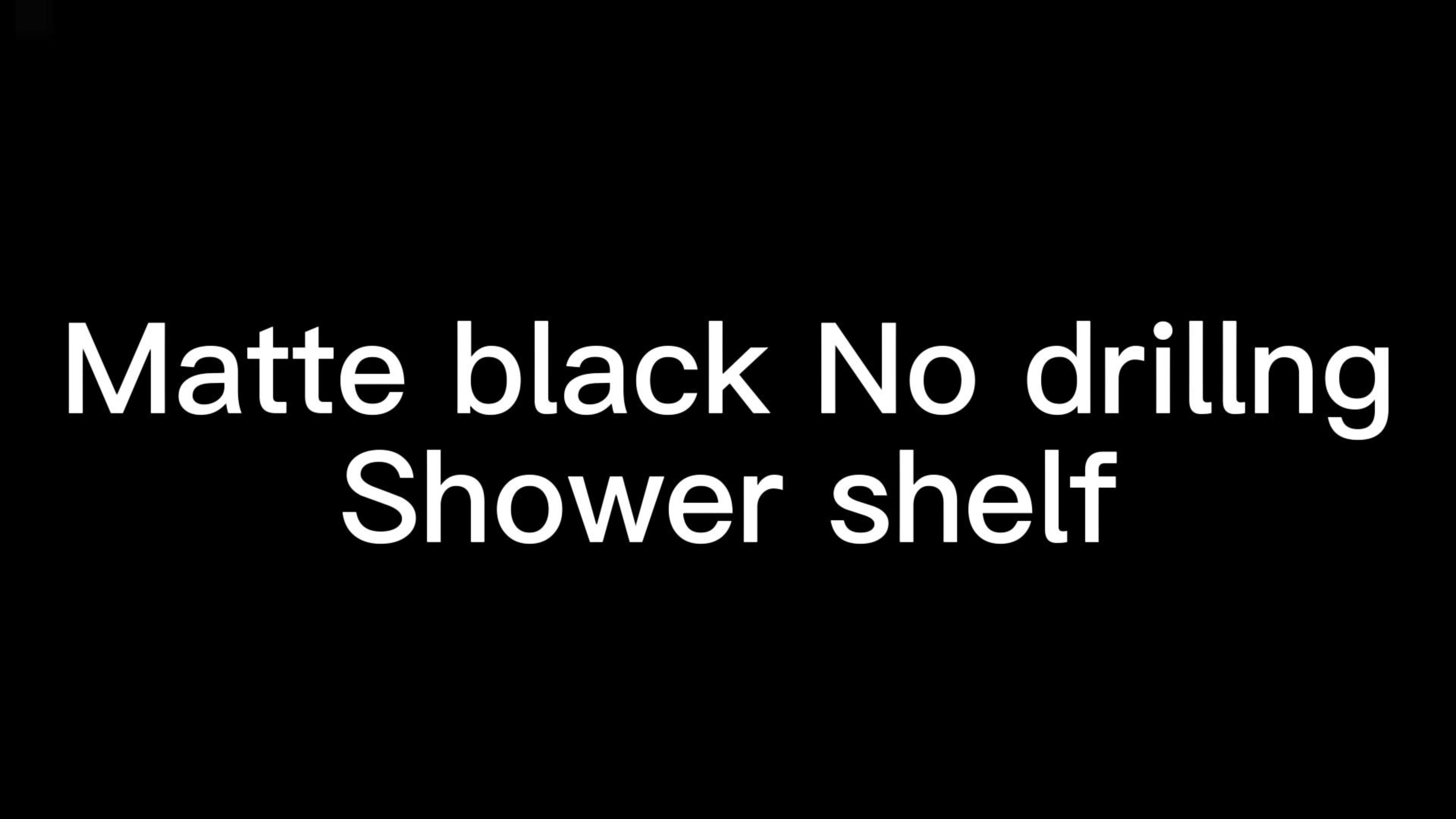 Black No Drilling Corner Shower Shelf