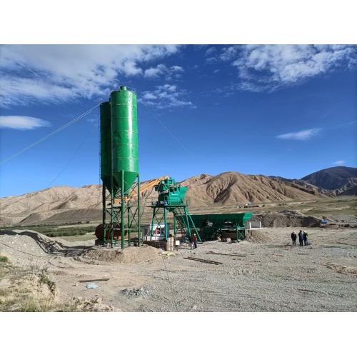 Installation of Main Parts of Concrete Mixing Plant