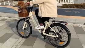 Frauen elektrieren Fahrrad 30 Meilen pro Stunde mit Korb