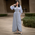 لاکچری دبی Diamonds Abaya Satin لباس بلند زنانه مسلمان اسلام لباس مجلسی شب مجلسی رمضان Caftan Marocain Femme Robe1