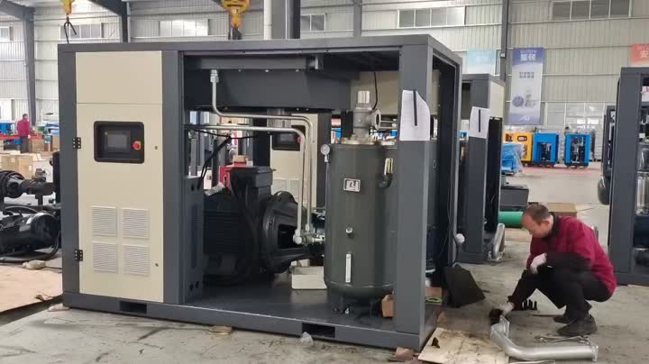 High voltage adaptation 415V 200HP fixed speed screw air compressor