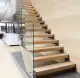 Escalera moderna peldaños de madera maciza Escalera flotante