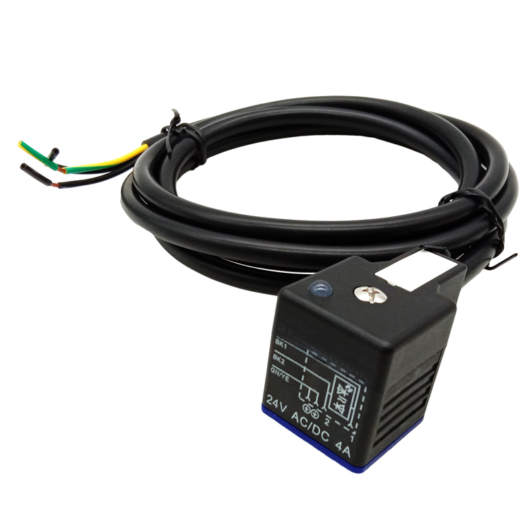 IP67 DIN43650A 2P+E E CONECTOR DE BOLA SOLENÓIDE DO SOLENOID Moldado