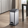 8L 15L 20L Hot Square Large Metal Garbage Can Container Recycling Bin Foot Pedal Waste Can1