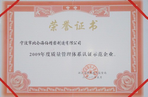 质量管理体系认证示范企业