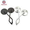 Aluminum Alloy Electroplated Round RTS Motorcycle Rearview Mirror1