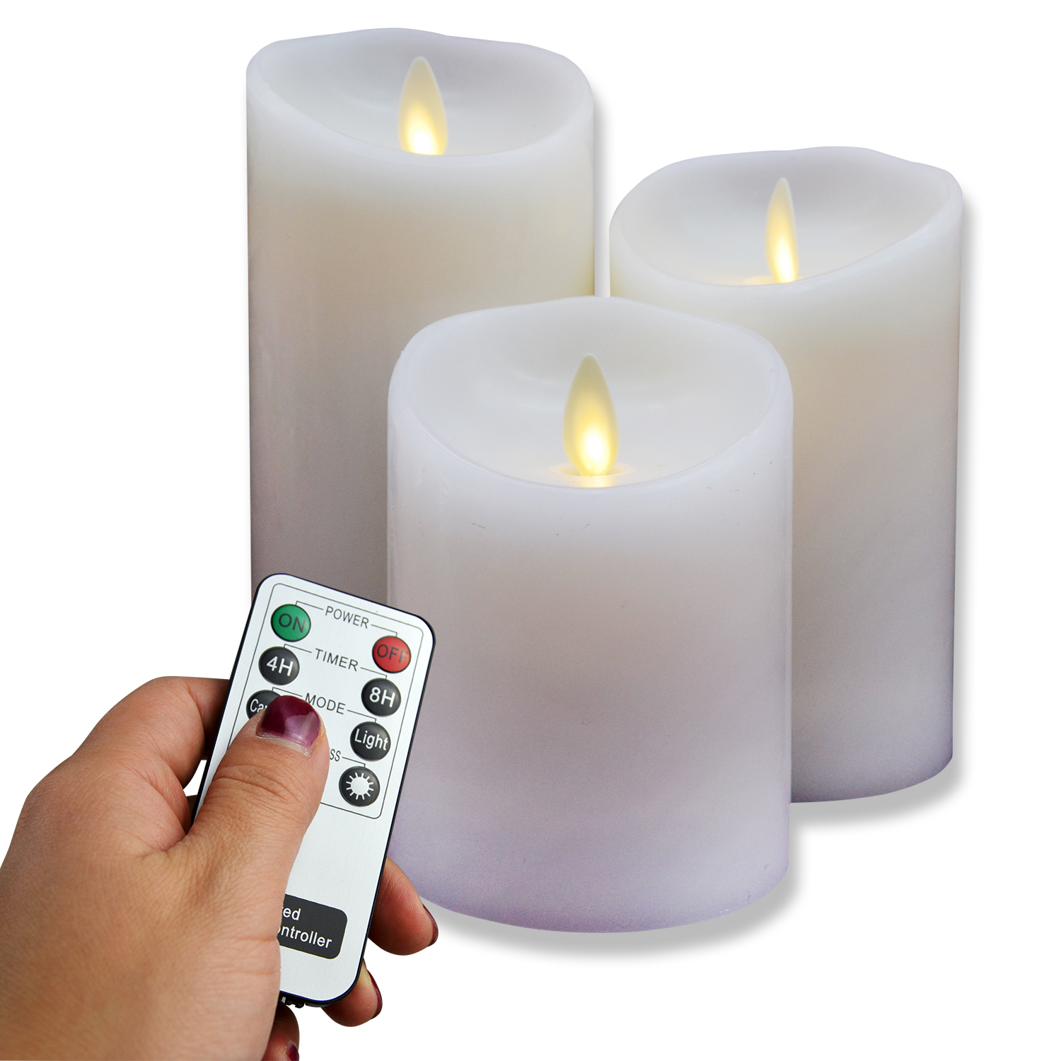 Small size led flameless pillar candles