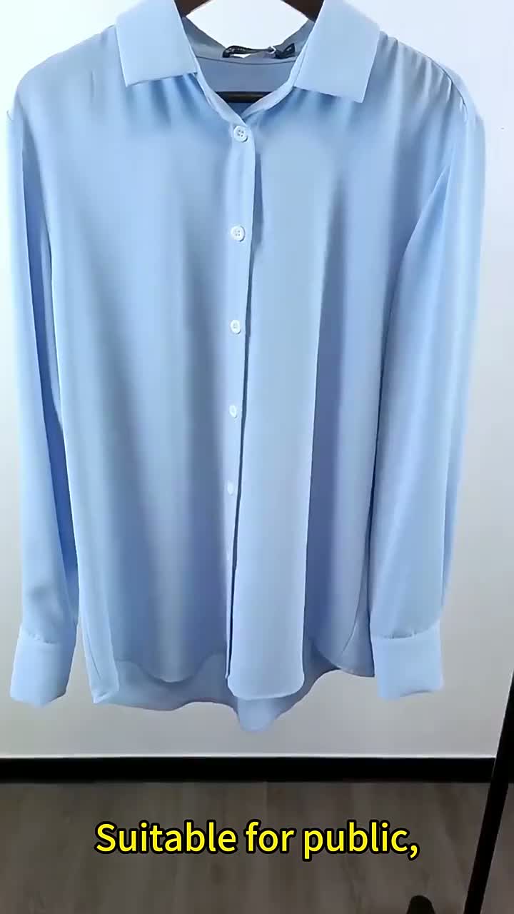 Plus size solid color women's shirt