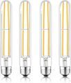 7.3 Inch E26 Dimmable Soft White LED Bulb - 6W T10 Tubular Clear Glass, 60W Equivalent1