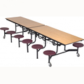 Modern MDF Metal Folding Dining Table for Space-Saving in Restaurants and Schools1