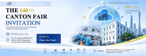 HFSecurity သည် Biometrics တွင် အခွင့်အလမ်းသစ်များကို ရှာဖွေရန် 140th Canton Fair သို့ သင့်အား ဖိတ်ကြားပါသည်။