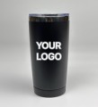 Black Base Powder-Coated Stainless Steel Vacuum Insulated Cold Coffee Tumbler with Magnetic Lid for Laser Engraving1