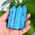 Hot Sale Low Price Raw Crystal Polished Tower Obelisk Blue Turquoise Point for Home Decoration1