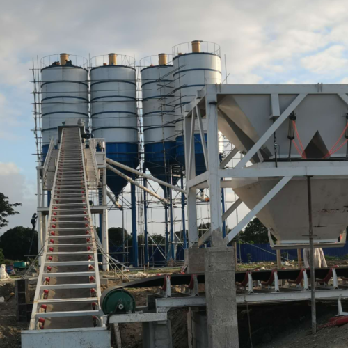 Cement silo 200T---- concrete batching plant 180cbm/hour