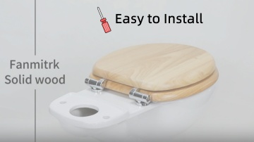 Fanmitrk Toilet seat wood soft cose
