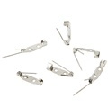 2cm Nickel Safety Pins with 20mm Silver Badge Metal Clip1