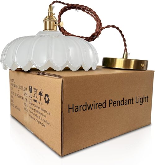 Acid-Washed Glass Pendant Lights – Dimmable & Friction-Free for Cafés