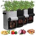 Bolsas de cultivo de papa fieltro bolsa de plantación de vegetales tomate bolso de cultivo 7/10 galones1