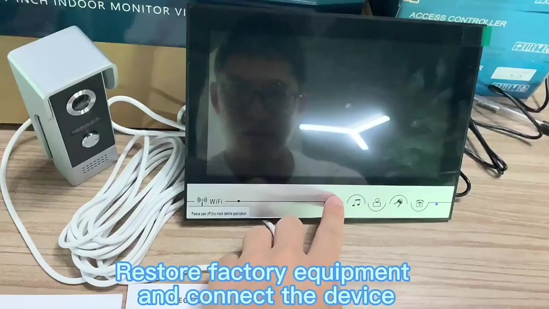 Sistema de intercomunicador de la puerta de video de apartamento 4 timbre cableado con monitores interiores HD1