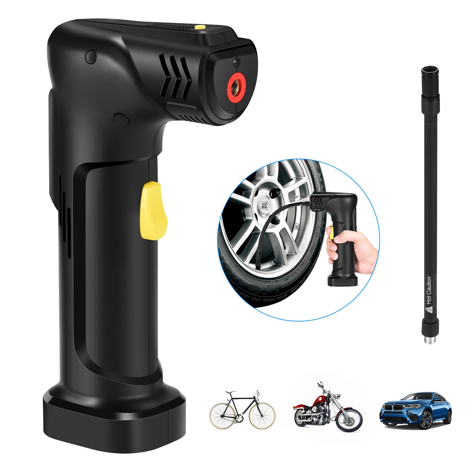 NEWO bomba de ar para carro, carro portátil, pneu elétrico, inflador multifuncional, inflador de pneu de carro carregado com usb