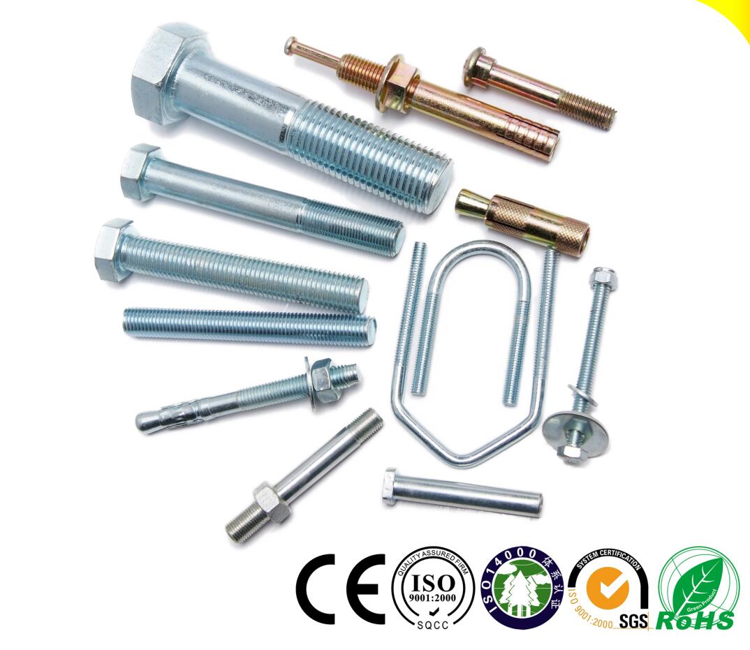 Parafuso em U porcas sextavadas + placa de montagem Ptfe almofada manga de borracha parafuso em forma de U galvanizado