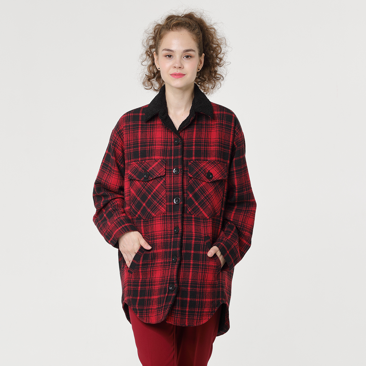 Winter Soft Sherpa Plush Ladies Coat Winter Soft Sherpa Plush Ladies Coat