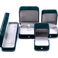 Hanhong 2023 Neues Luxus -Schmuckverpackungsbox Armband Armband Box Custom Logo Grüne Samt Halskette Ring Juwely Box1