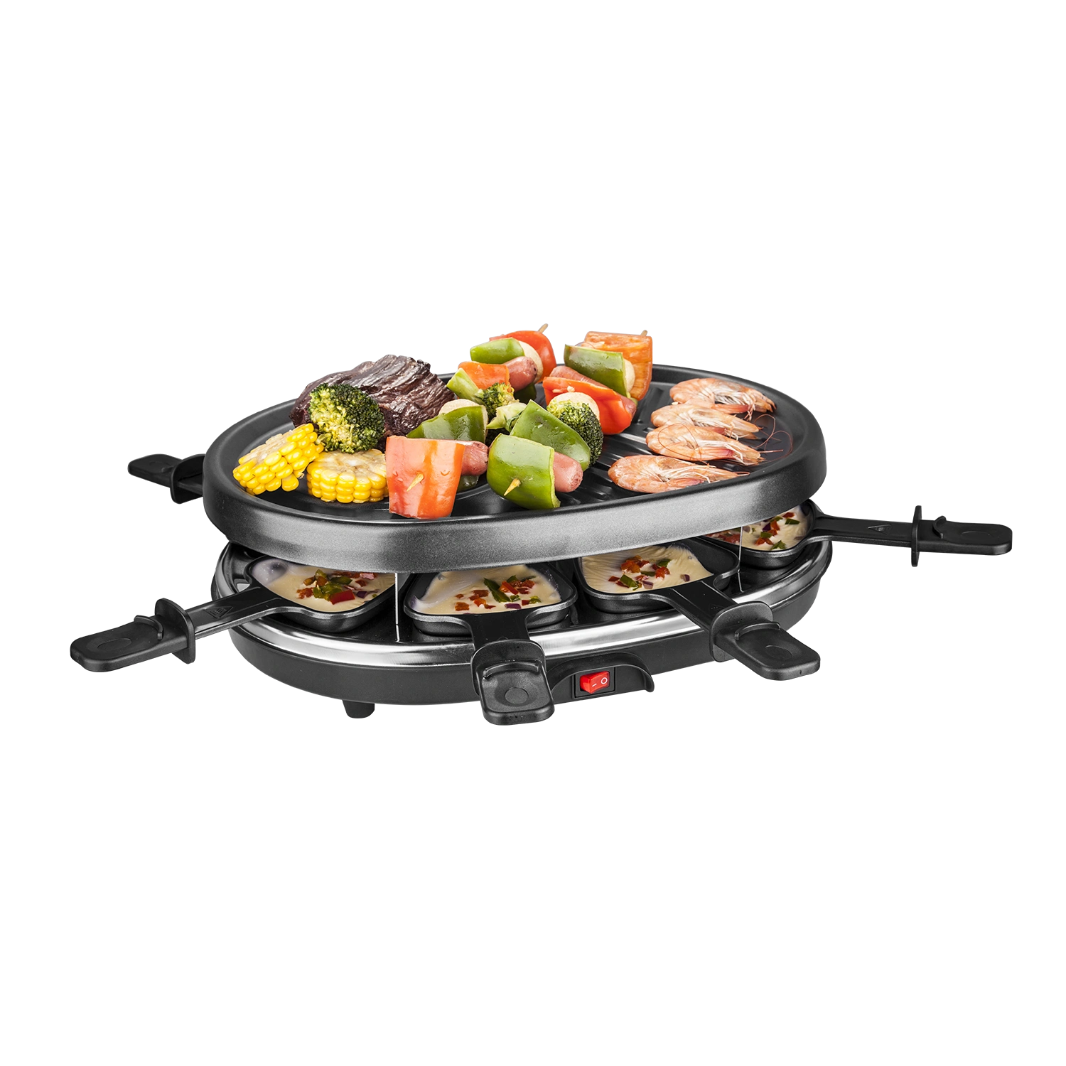 Electric Raclette Grill 8 Persons Non-stick
