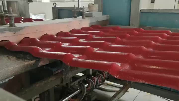 baldosas de resina roja