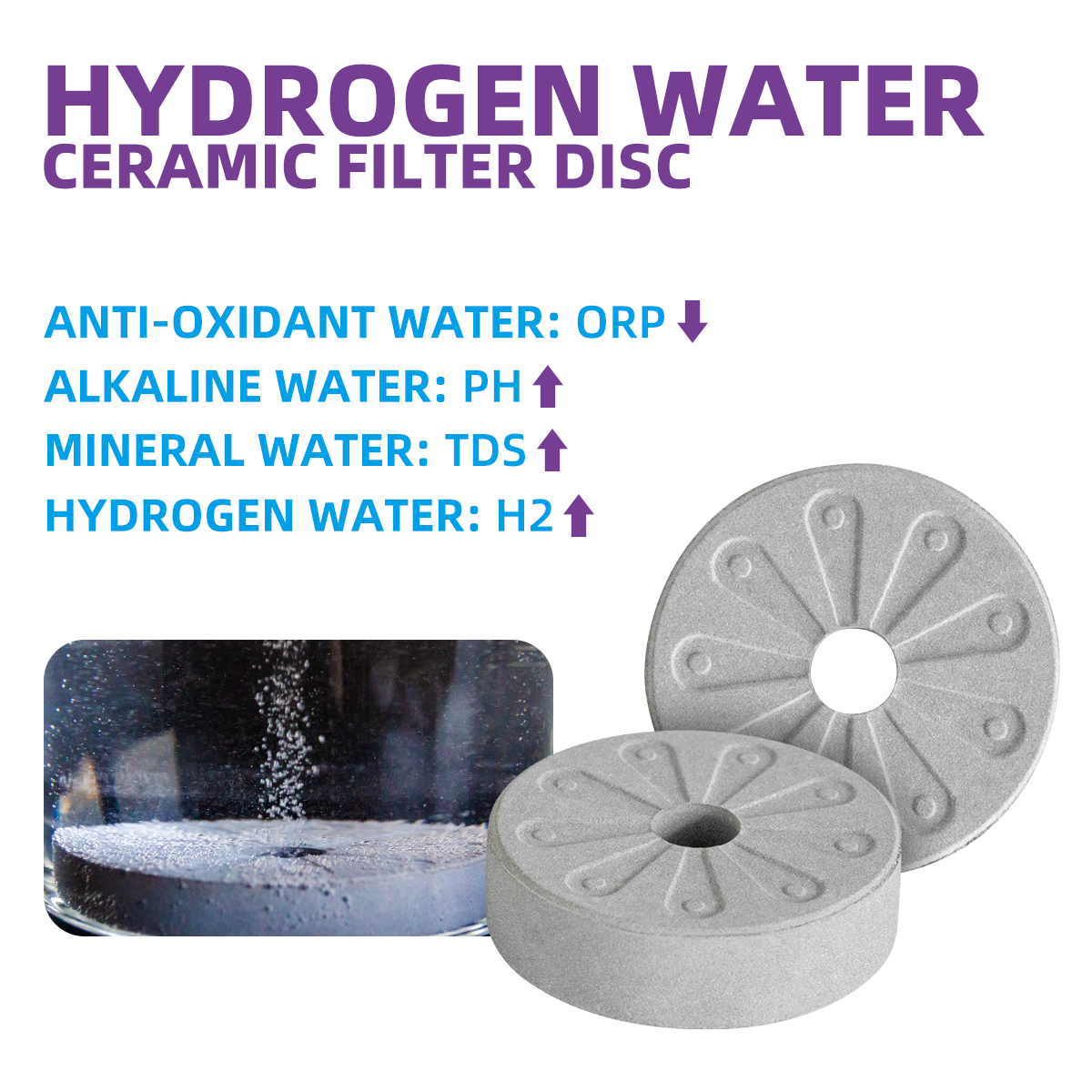 Filterelierte alkalische Wasserkeramikfilterscheibe