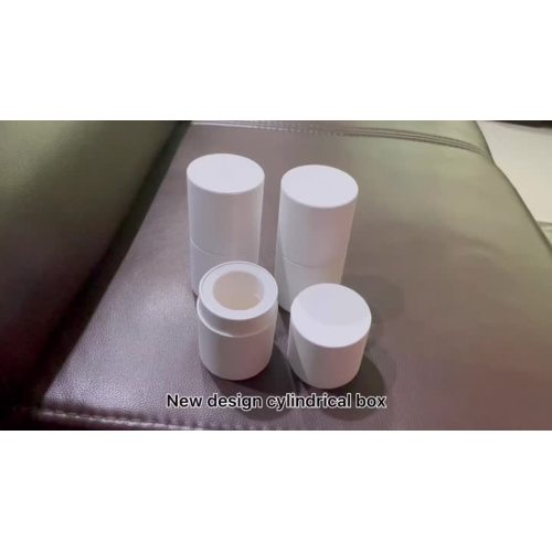 Kotak kertas putih silinder tersuai
