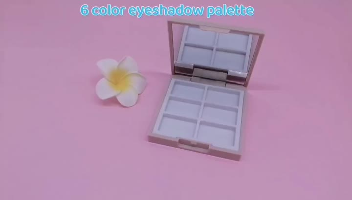 Paleta de sombras de ojos cuadradas 6 color