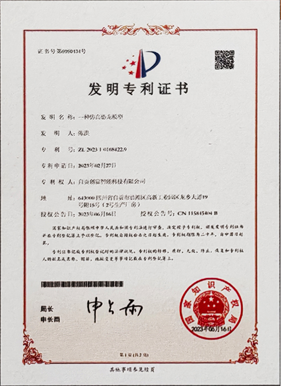 发明专业证书