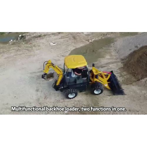Multifunctional backhoe loader, two functions in one