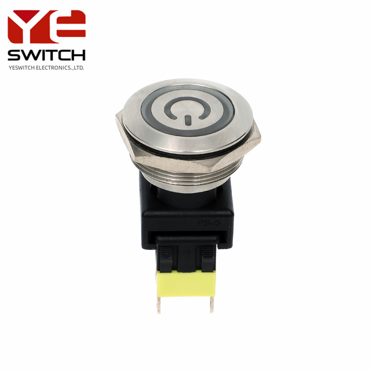 Interrupteur de bouton-poussoir en métal de courant de haut 25 mm de haut