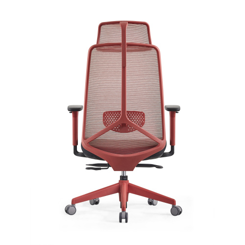A high-backed chair with a very symmetrical shape
