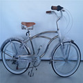 Chrome Vintage Stretch Urban Men's 26\" Single Speed Comfort City Beach Cruiser Bike with Classic Springer Fork1