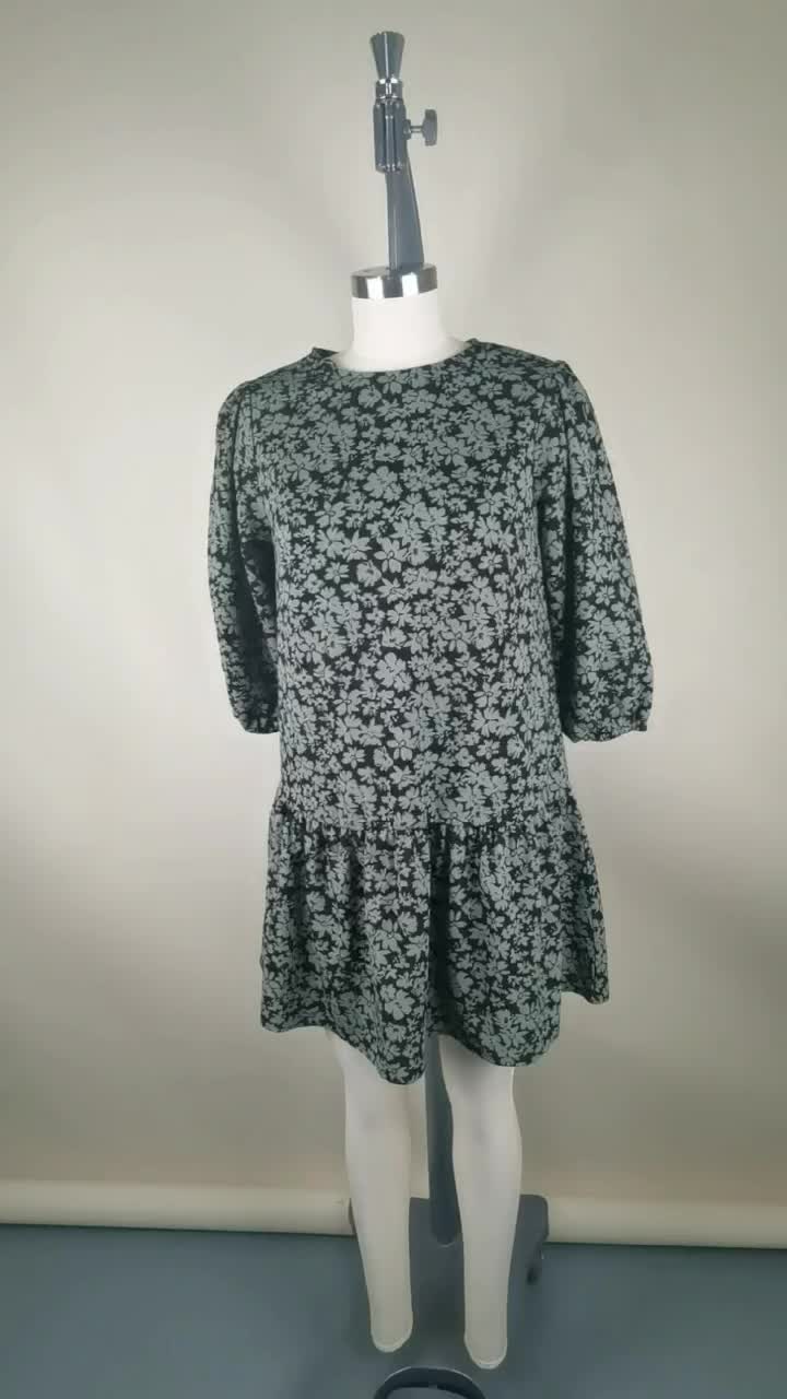 video for flower print woven dress