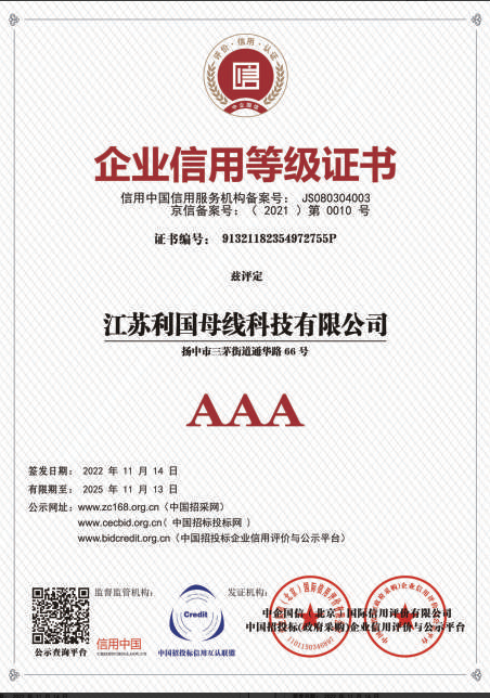 Enterprise Credit Rating Certificate