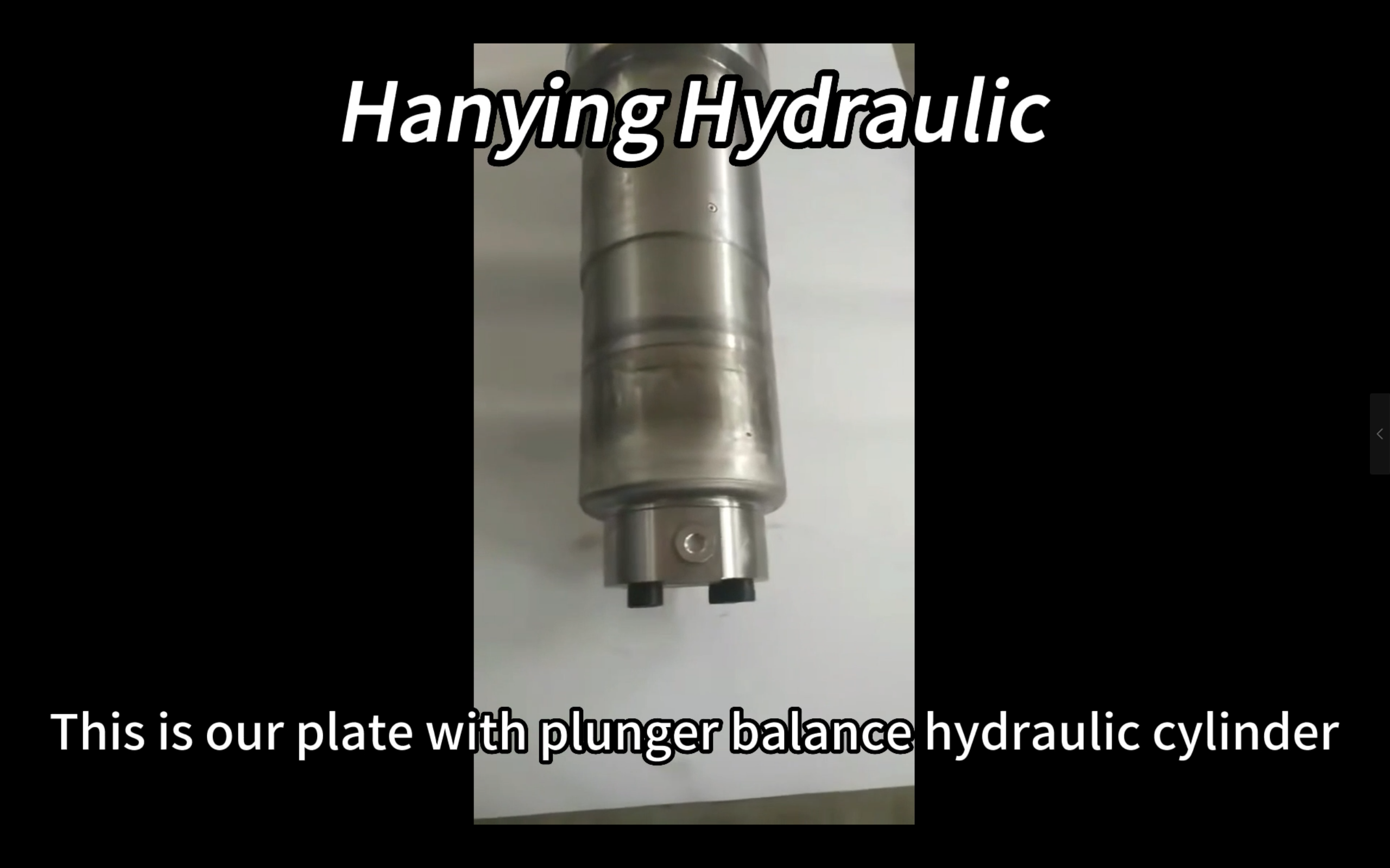 plate with plunger balance hydraulic cylinder