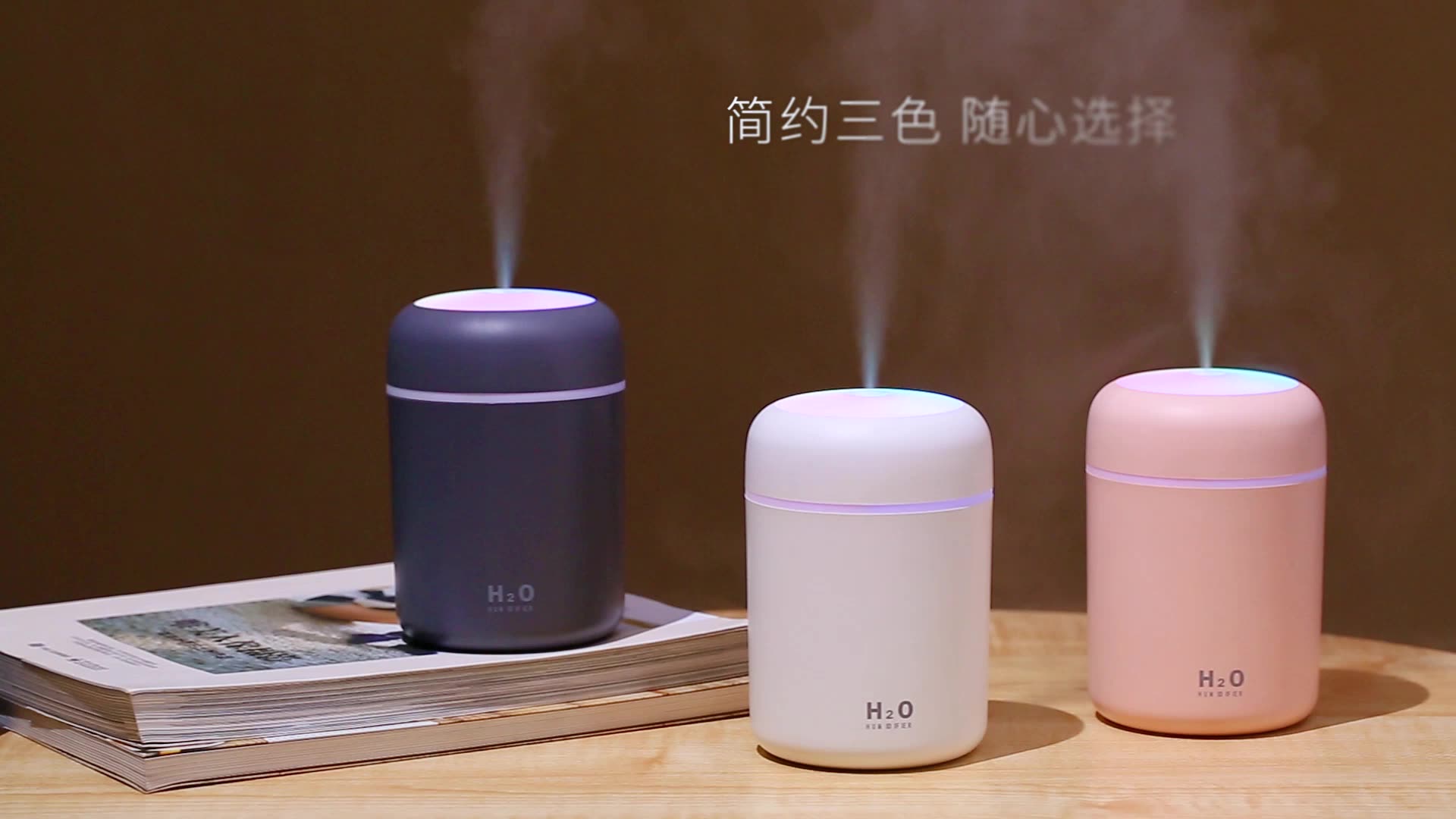 New  Student Portable Moisturizing Colorful Auto Shut-Off  USB  LED Light Car 2 Mist Modes usb Humidifiers Humidifier mini1