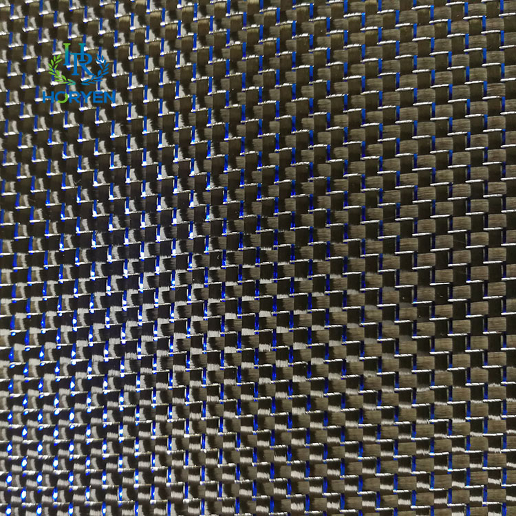 blue glitter carbon fiber fabric